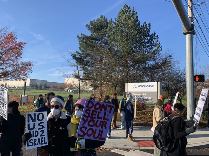 Protesters Picket Boeing Over Weapons Shipments to Israel